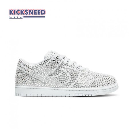 Cactus Plant Flea Market x Swarovski x Dunk Low 'Pure Platinum' Size 36-47.5