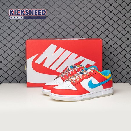 Nike Dunk Low QS LeBron James Fruity Pebbles DH8009-600 Size 36-47