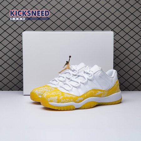 Jordan 11 Retro Low Tour Yellow Snakeskin (Women's) AH7860-107 Size 36-40