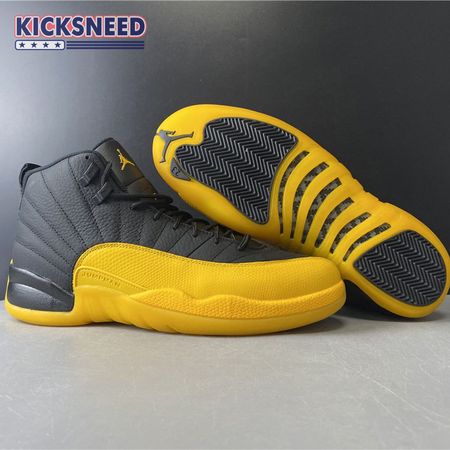 Jordan 12 Retro Black University Gold 130690-070 Size 40-48.5