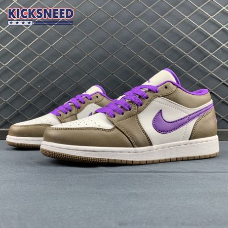 Jordan 1 Low Purple Mocha 553558-215 Size 36-47.5