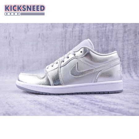 Jordan 1 Low SE Metallic Silver WMNS Unisex Size