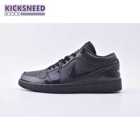 Jordan 1 Low SE Patent Elephant Black HJ7743-010 Unisex Size