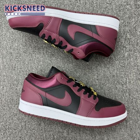 Jordan 1 Low Dark Beetroot Black DB6491-600 Unisex Size