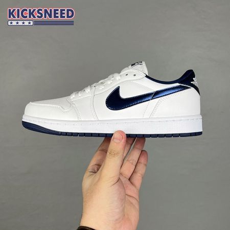 Jordan 1 Retro Low '85 Metallic Blue FB9933-141 Unisex Size