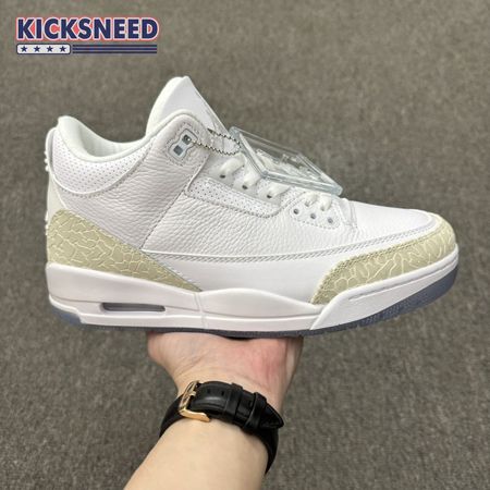 Jordan 3 Retro Pure White 136064-111 Unisex Size